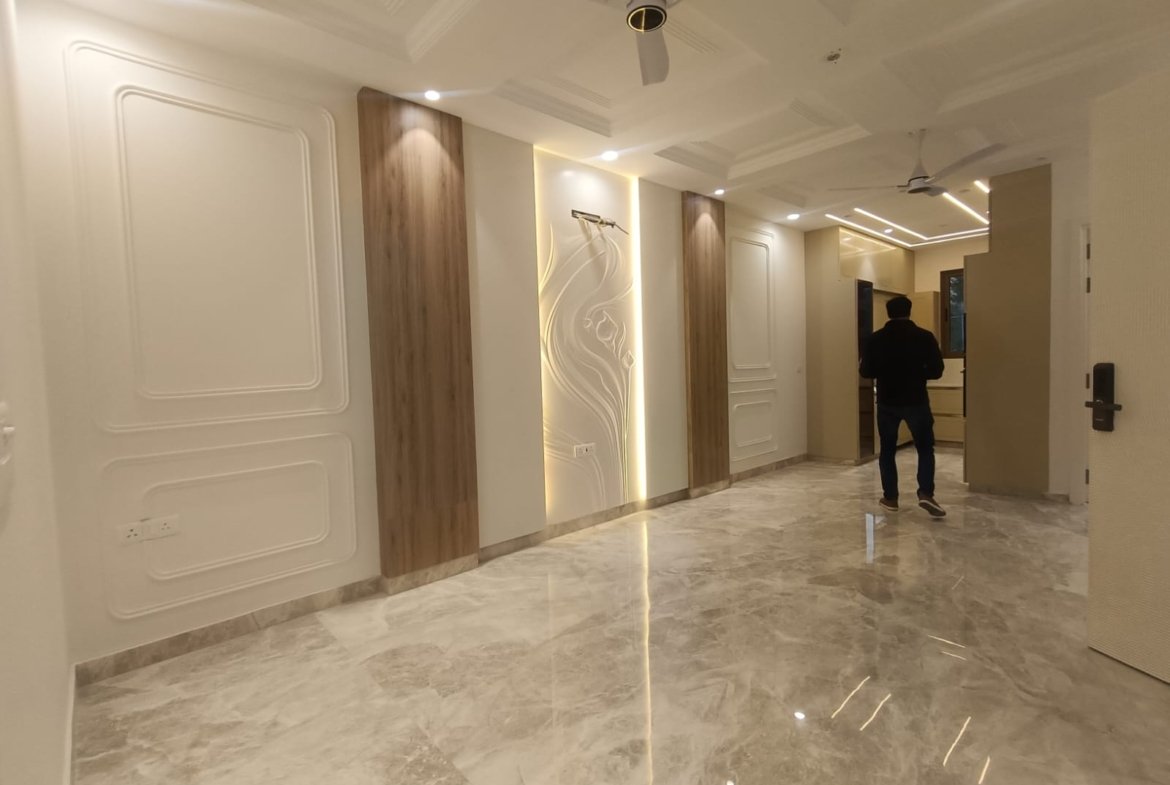 A newly constructed 150 sq yards 3 BHK builder floor on the 2nd floor in C2 Block Janakpuri with lift and stilt car parking.