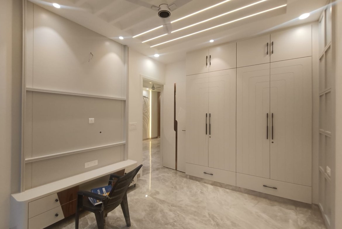 A newly constructed 150 sq yards 3 BHK builder floor on the 2nd floor in C2 Block Janakpuri with lift and stilt car parking.