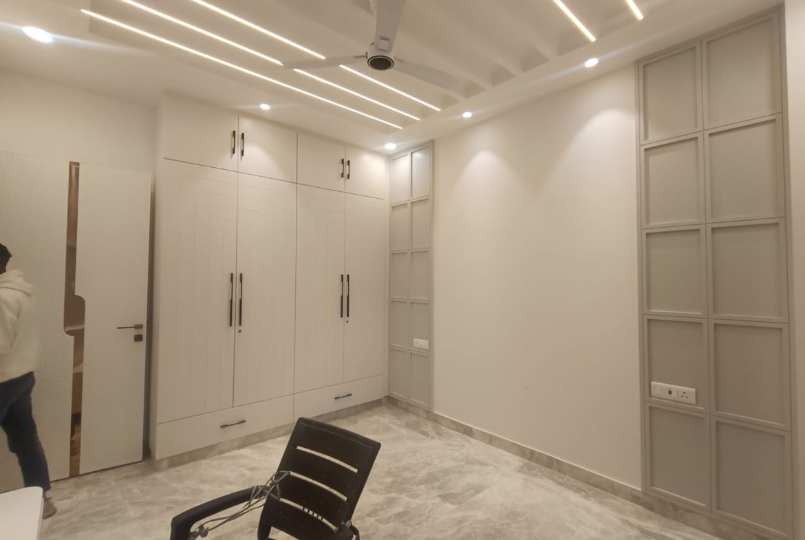 A newly constructed 150 sq yards 3 BHK builder floor on the 2nd floor in C2 Block Janakpuri with lift and stilt car parking.